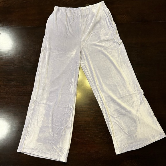 NWT-Double Zero Brand Periwinkle Velvet Lounge Set - Picture 7 of 8